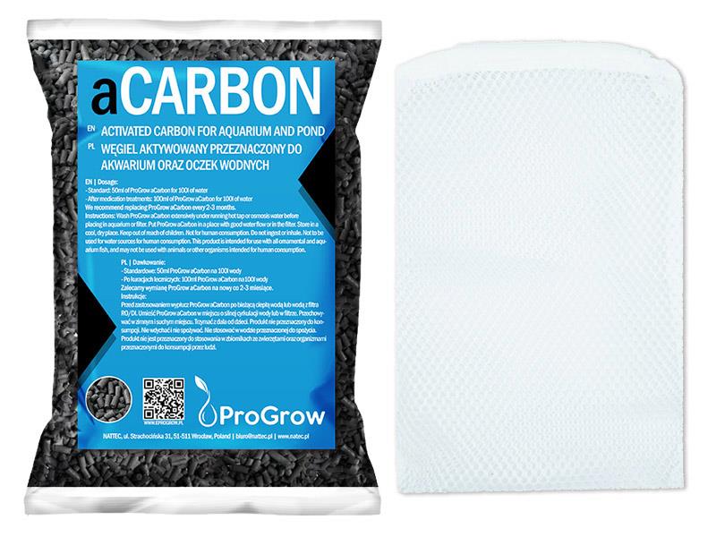 Progrow acarbon węgiel aktywny 1kg + siatka